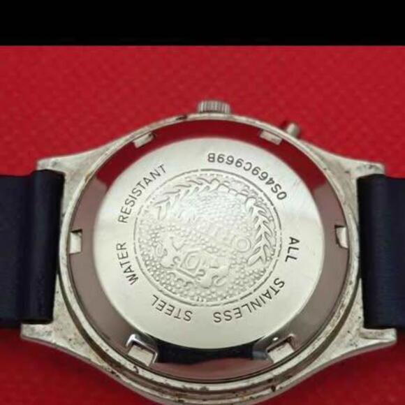 Beautiful 1970's Era Orient Automatic 46941 Day/Date Japan  White/Blue Dial - Picture 7 of 8